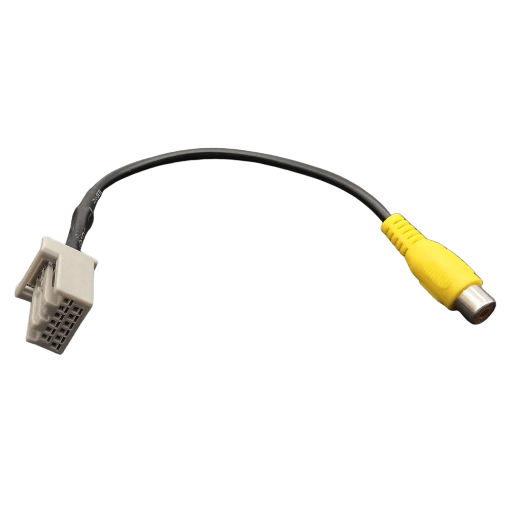 RCA Adapterkabel – Eftermonteret kamera på original skærm (Honda Accord mm.) tilslutningskabel med gul RCA-stik.