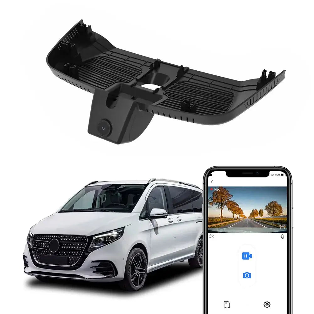 4K skrytá palubná kamera pre Mercedes-Benz V-Klasse (Facelift), EQV, Vito & eVito (2024–2025) 