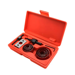 Sada dierových píl 19–64 mm – 8 dielov s centrovacím vrtákom a adaptérom 