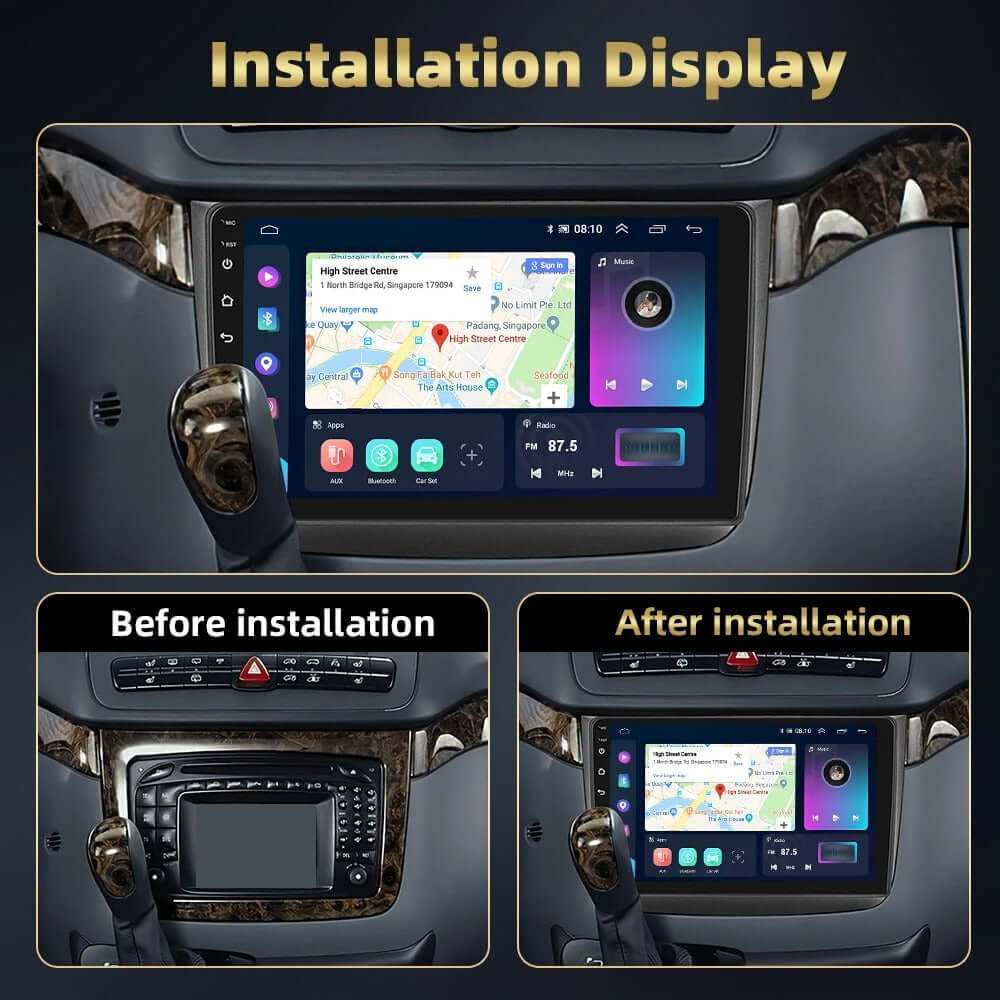 Mercedes Vito 03-15 - 10,1" Radio m. Apple CarPlay og Android Auto – Bilmedie.dk