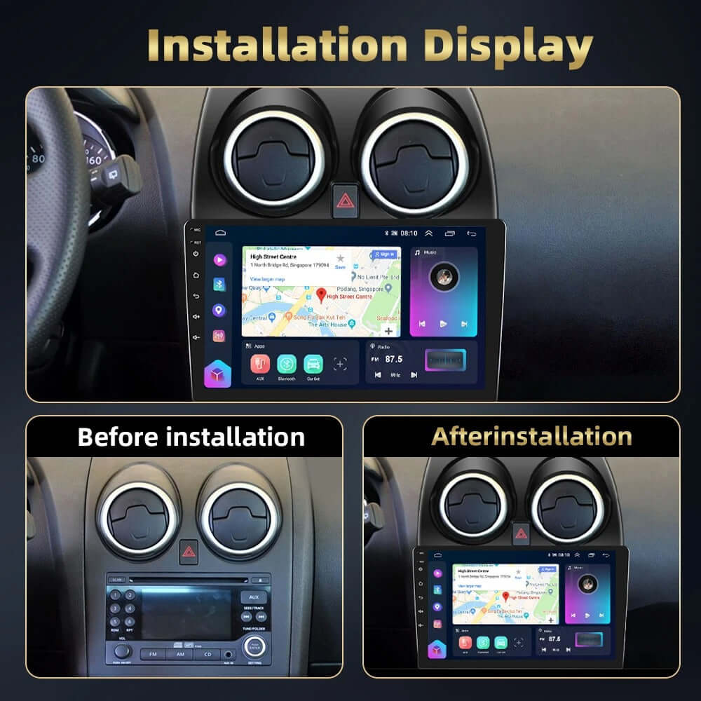 Nissan Qashqai 06-13 - 9" Radio m. Apple CarPlay og Android Auto – Bilmedie.dk