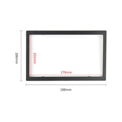 2 DIN montážny rámik pre autorádio – univerzálny čierny rám 188 x 166 mm 