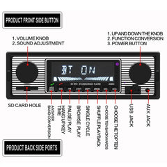 1 DIN autorádio s Bluetooth, USB a retro dizajnom – MP3 prehrávač 