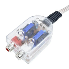 2-kanálový High to Low Converter – RCA line output adaptér pre autorádio do auta 