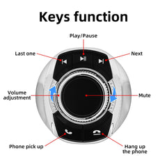 Trådløs Ratbetjening i kopholder – Universal Fjernbetjening til Bilradio med knapfunktioner til musik og opkald.