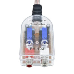 2-kanálový High to Low Converter – RCA line output adaptér pre autorádio do auta 