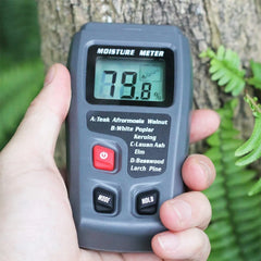 Digitálny vlhkomer dreva s LCD displejom – merač vlhkosti na drevo a palivové drevo 