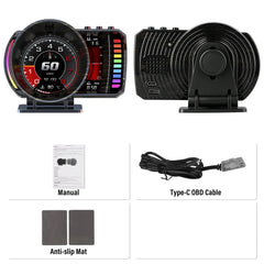 3,5" Head-Up Display (HUD) do auta – digitálny rýchlomer s OBD2 
