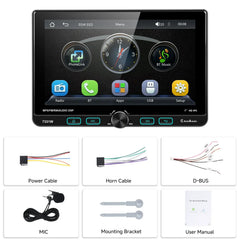 1 DIN autorádio so 7" nastaviteľnou dotykovou obrazovkou – Apple CarPlay & Android Auto 