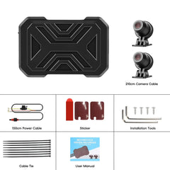 Motocyklová kamera na palubnú dosku 1080P HD – predná a zadná kamera s DVR a WiFi 
