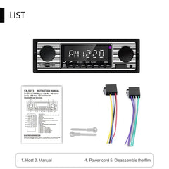 1 DIN autorádio s Bluetooth, USB a retro dizajnom – MP3 prehrávač 