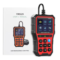 OBD2 čítačka chybových kódov YM529 – diagnostický tester s Bluetooth a farebným displejom 