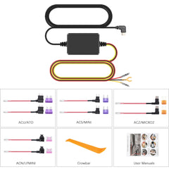 Hardwire Kit USB-C pre dashcam – 12V/24V na 5V s monitorovaním parkovania 