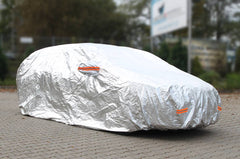 Sølvfarvet bilovertræk i aluminium