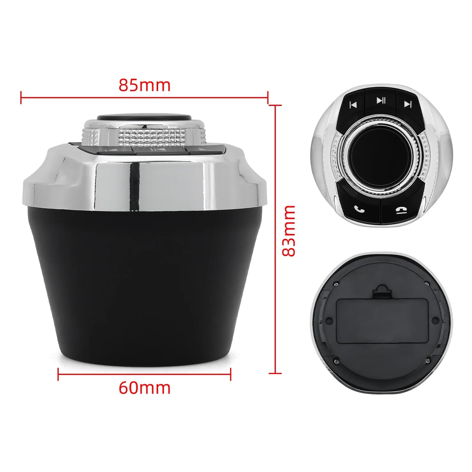 Trådløs Ratbetjening i kopholder – Universal Fjernbetjening til Bilradio, med 8 knapper til nem betjening.