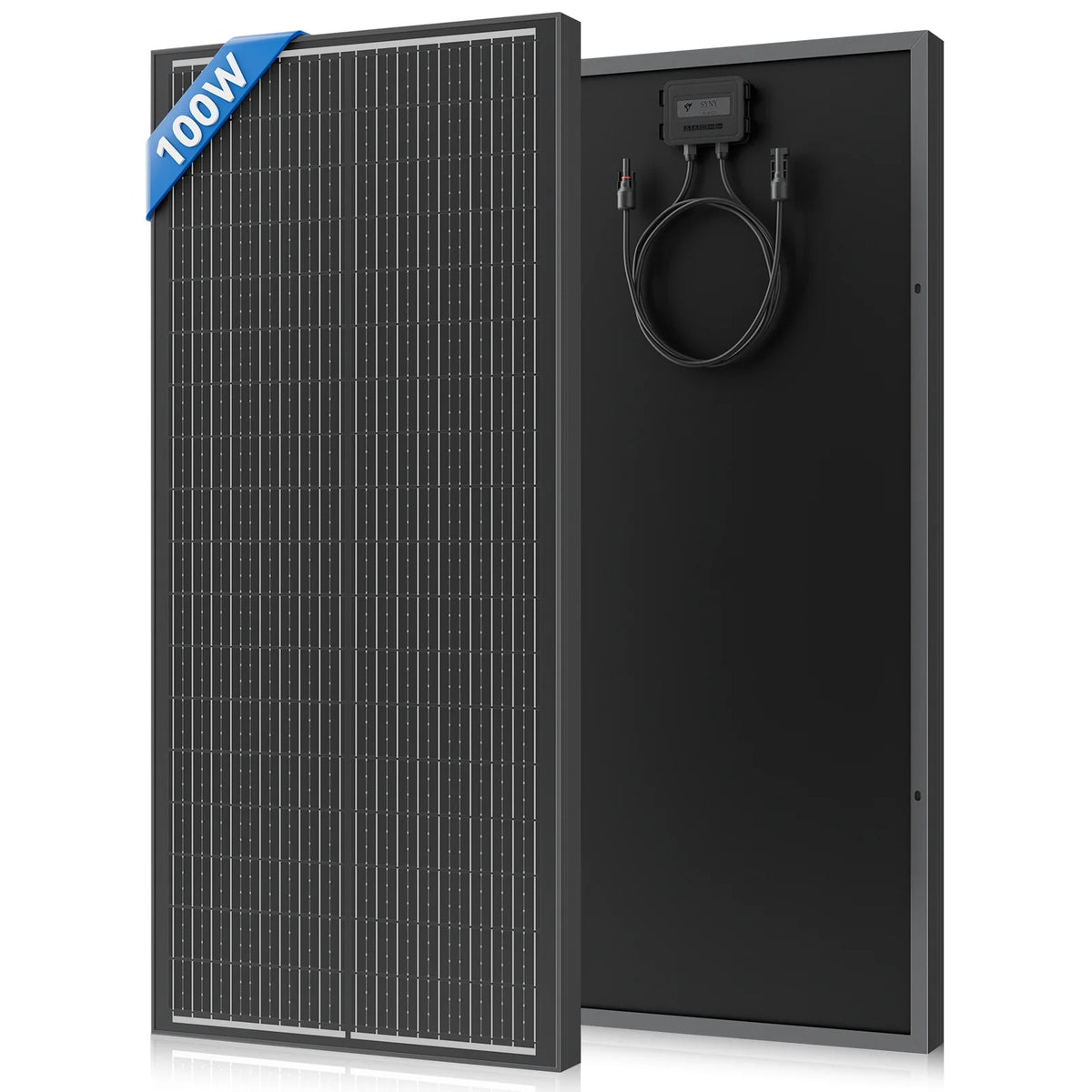 100W solárny panel – 2 ks monokryštalických solárnych panelov (spolu 200W) 
