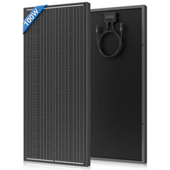 100W solárny panel – 2 ks monokryštalických solárnych panelov (spolu 200W) 