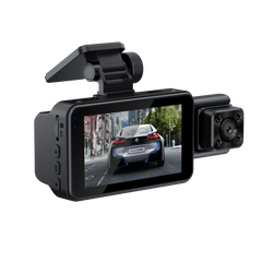 Dual Dashcam s WiFi – predná a interiérová kamera (1080p, aplikácia, nočné videnie) 